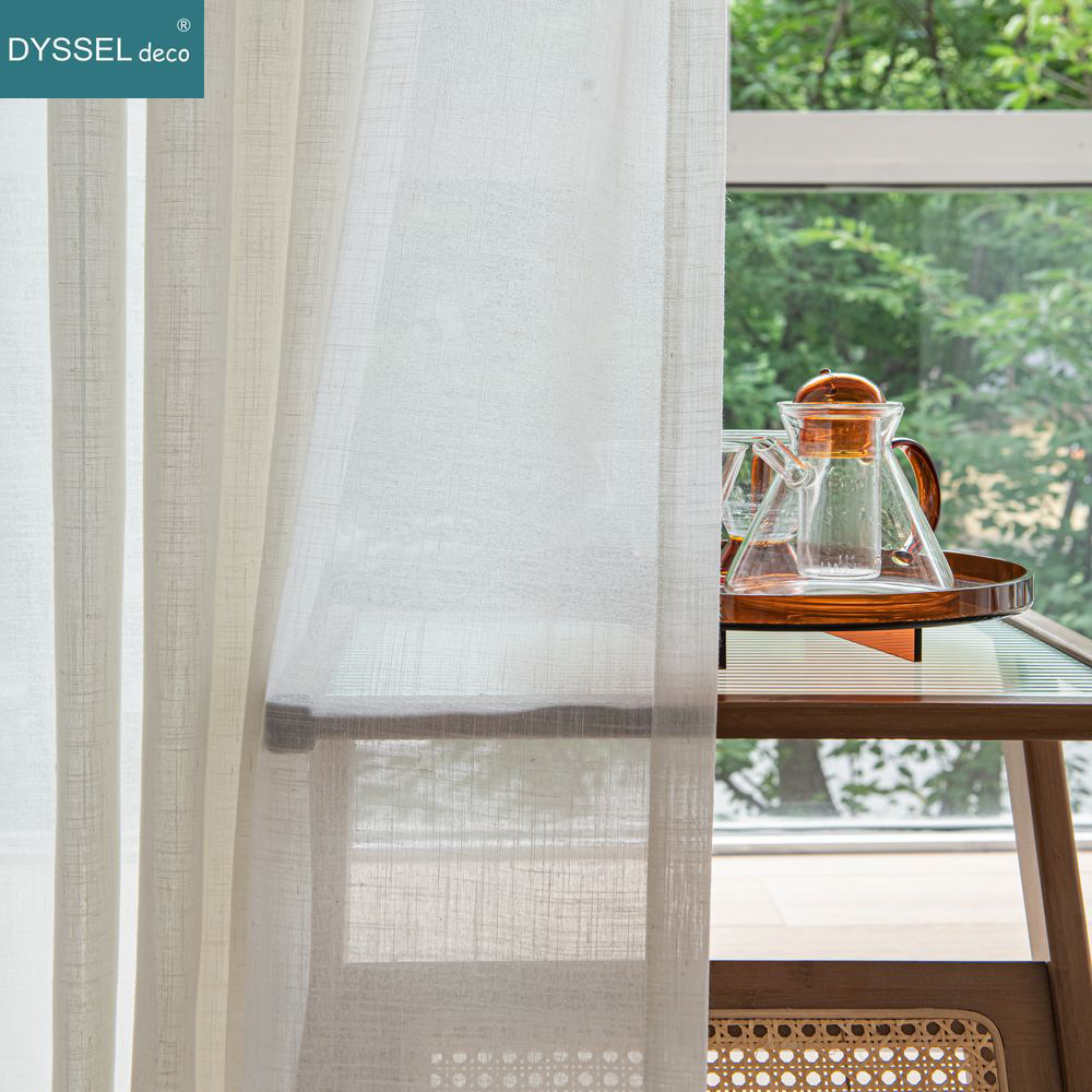 Linen Curtain Eyelet - Tende moderne bianche in lino, stile