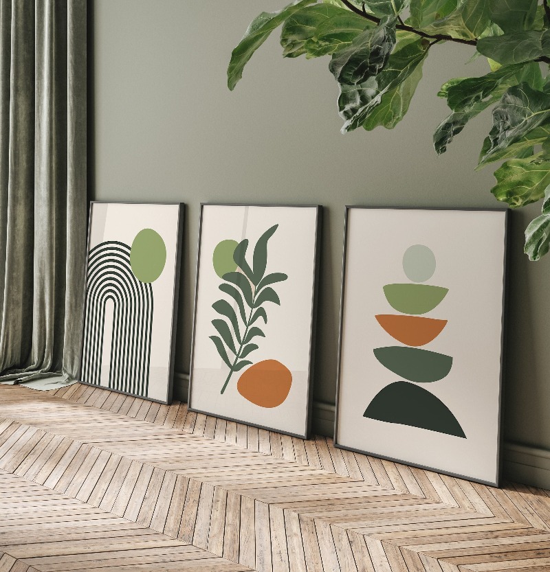 Abstract Canvas Set - Stampa artistica decorativa senza cornice in