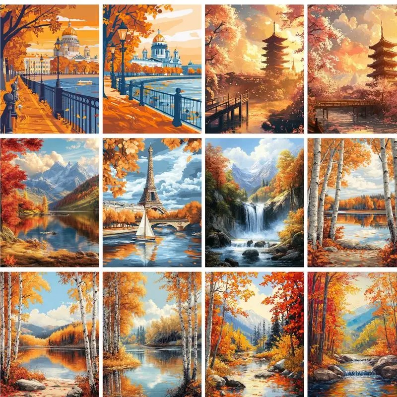 Abstract Canvas Set - Dipinto con numeri su tela 40x50cm,
