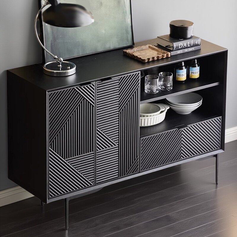 Interior Design Luxury Living Room - Mobili Neri di Design: Armadietti Estetici