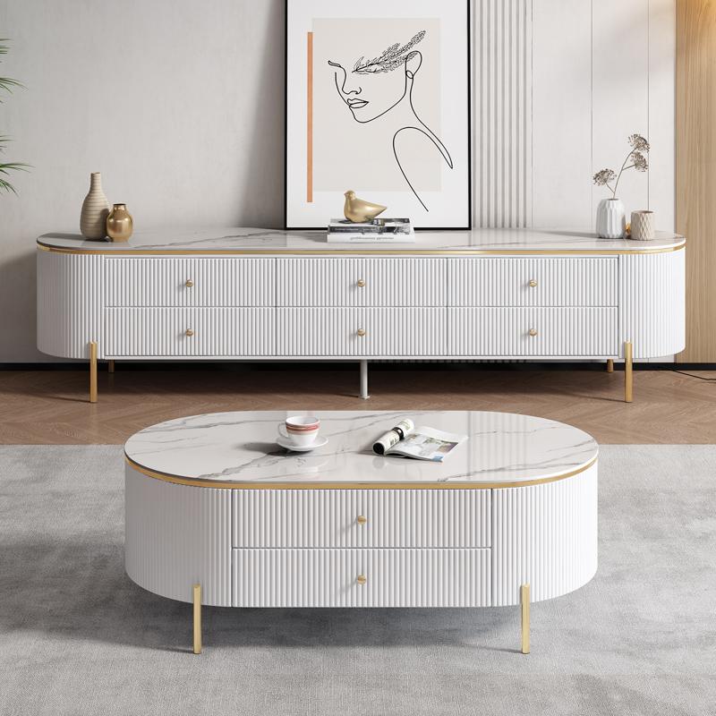 Interior Design Luxury Living Room - Set di Mobile TV e Tavolino