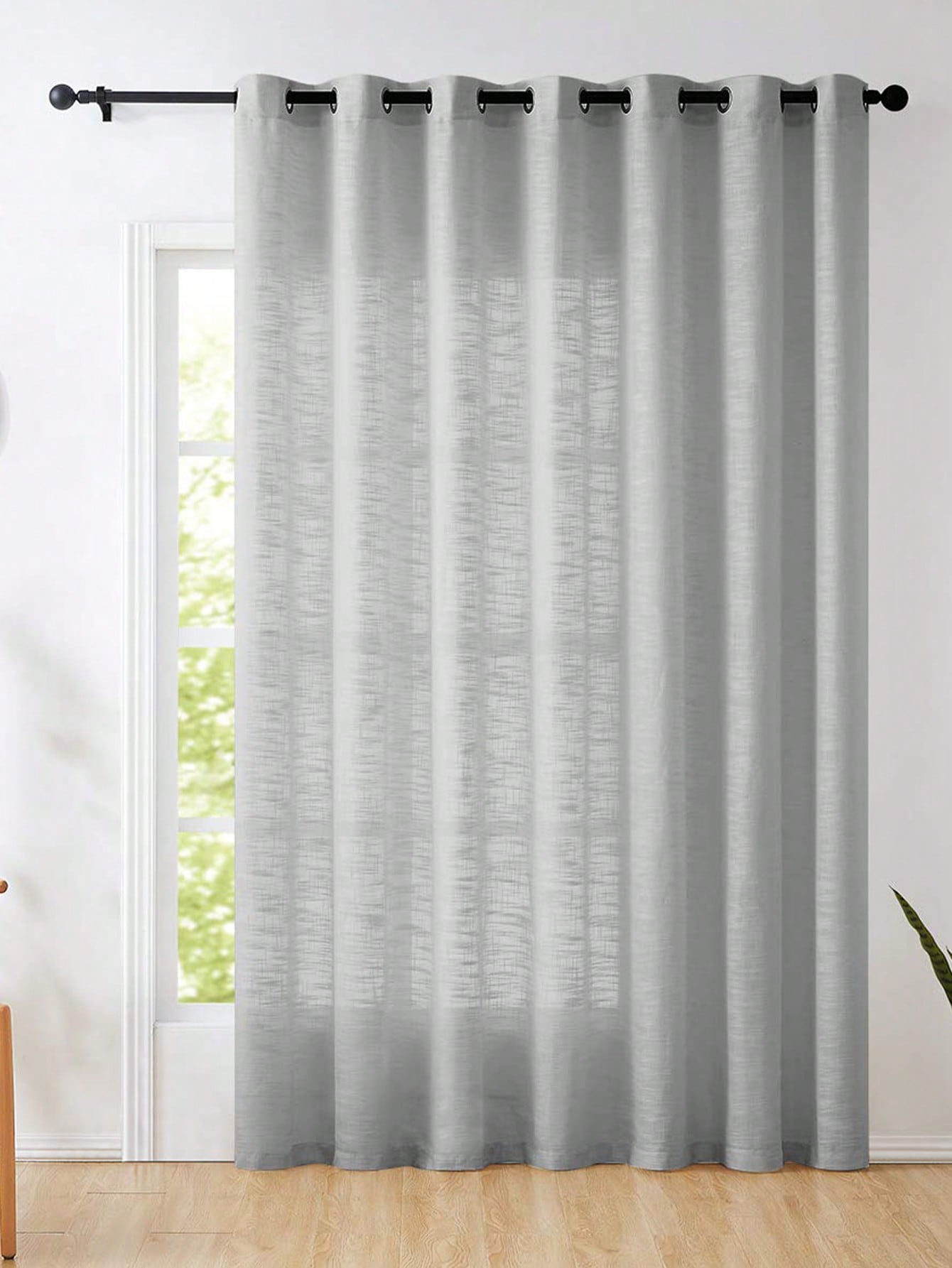 Tende semitrasparenti grigie i - Linen Curtain Eyelet recensione e prezzo