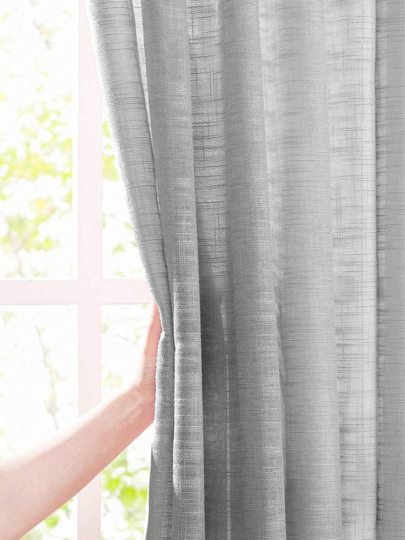Tende semitrasparenti grigie i - Linen Curtain Eyelet recensione e prezzo