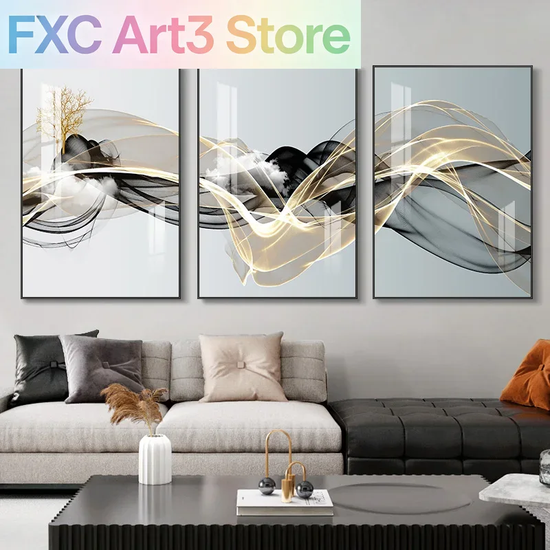 Set di 3 Quadri Senza Cornice, - Abstract Canvas Set recensione e prezzo