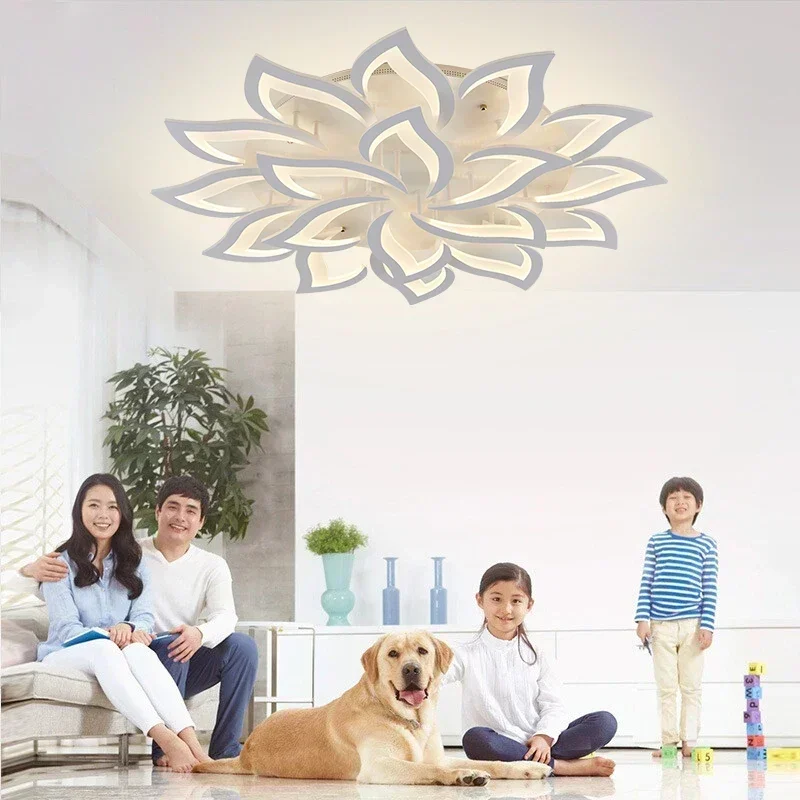 Lampadario a LED di design a p - Interior Design Luxury Living Room recensione e prezzo