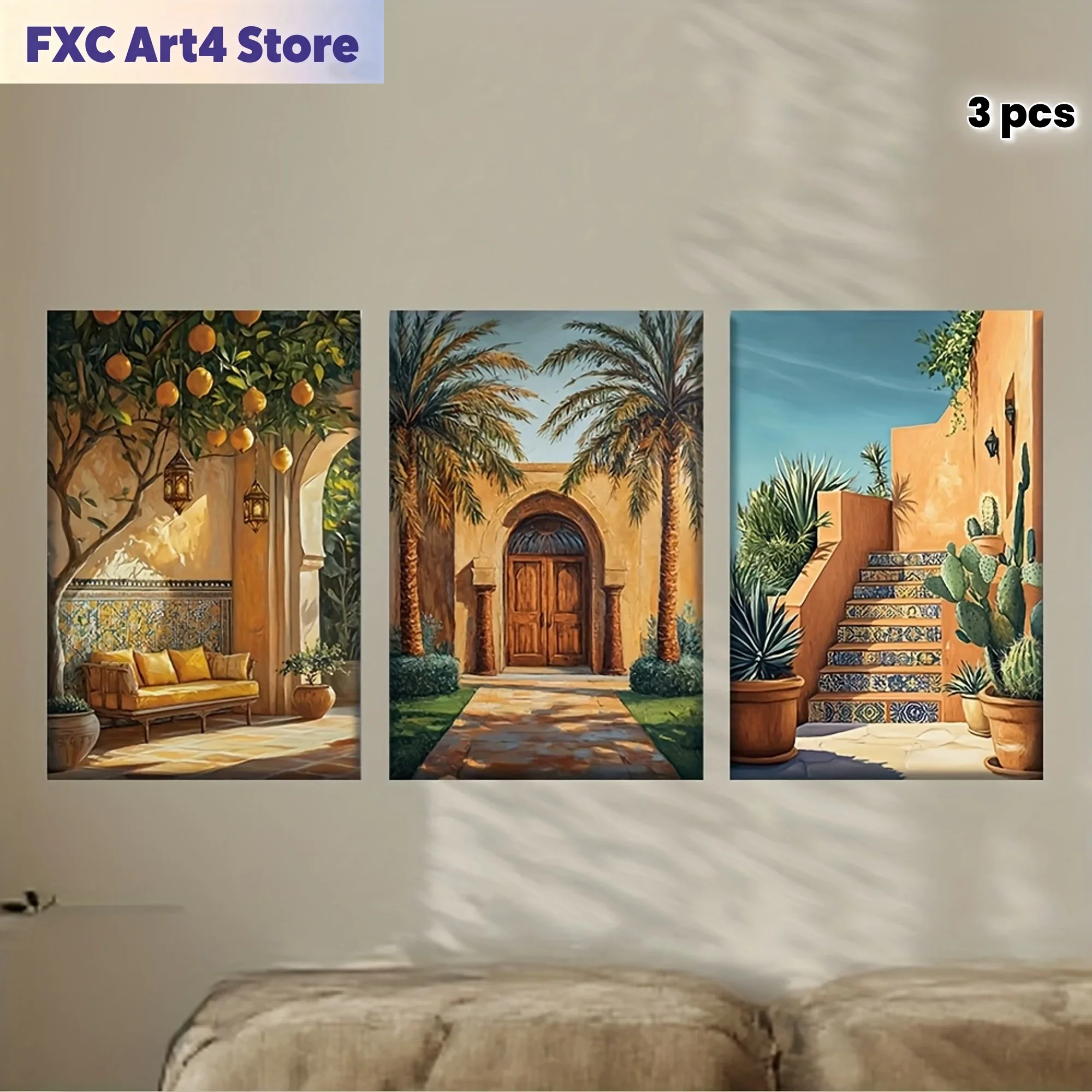 Set di 3 quadri senza cornice, - Abstract Canvas Set recensione e prezzo