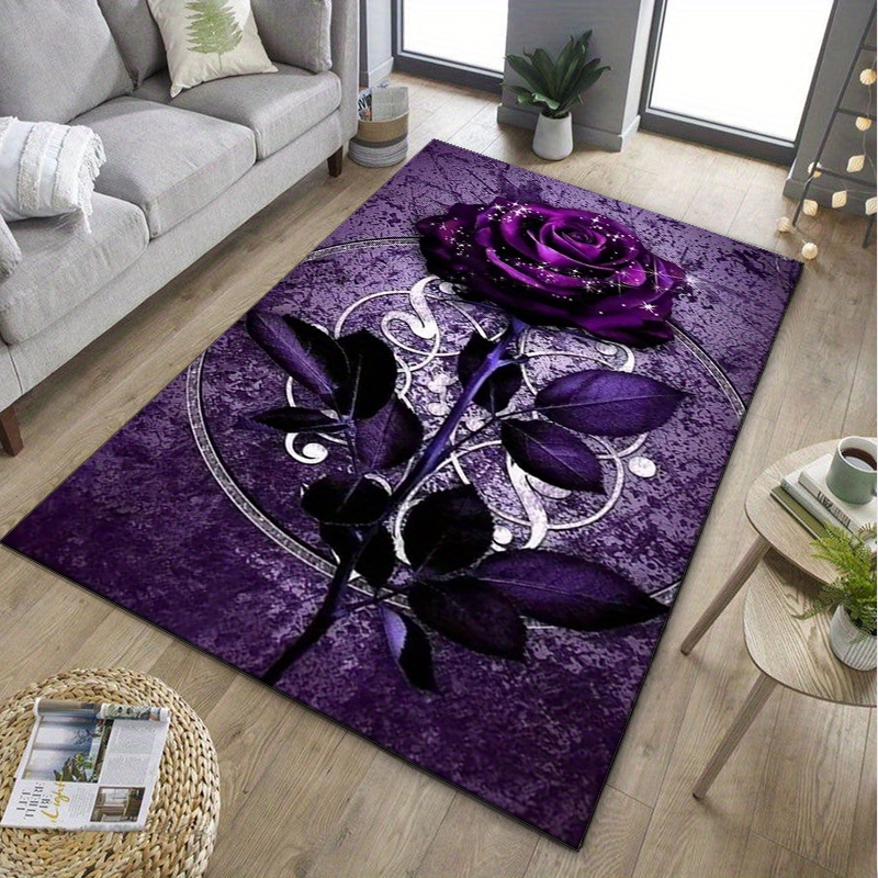 Tappeto con foglie viola per u - Interior Design Luxury Living Room recensione e prezzo