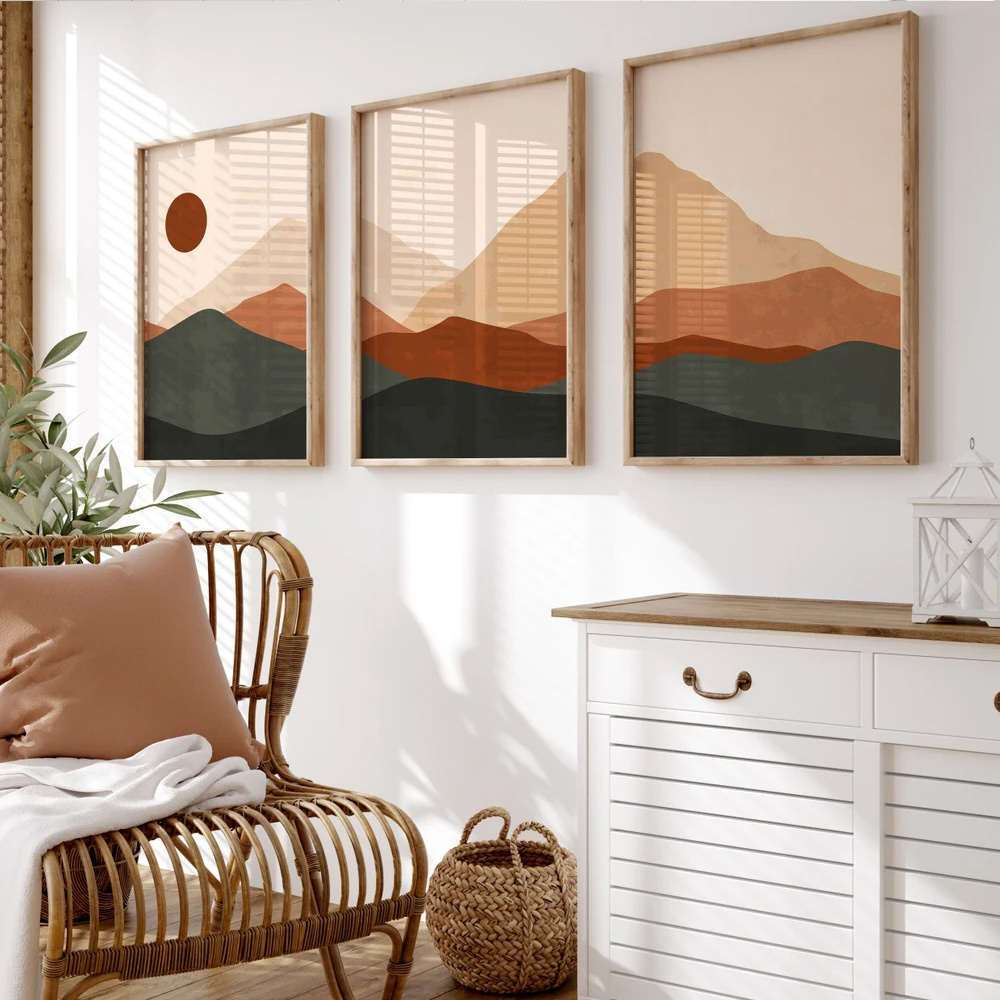 Set di 3 Stampe su Tela con Pa - Abstract Canvas Set recensione e prezzo