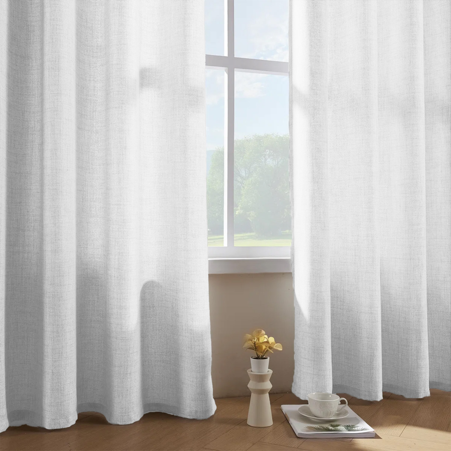 1 Pezzo, Tenda Trasparente in  - Linen Curtain Eyelet recensione e prezzo