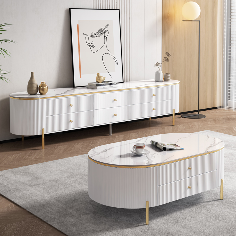 Set di Mobile TV e Tavolino da - Interior Design Luxury Living Room recensione e prezzo