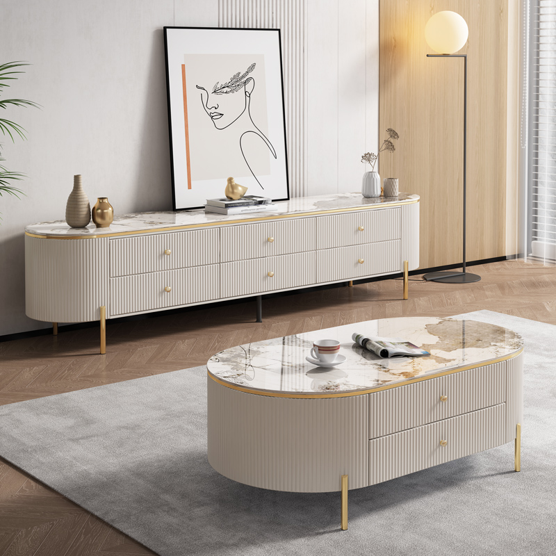 Set di Mobile TV e Tavolino da - Interior Design Luxury Living Room recensione e prezzo