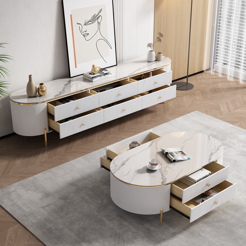 Set di Mobile TV e Tavolino da - Interior Design Luxury Living Room recensione e prezzo
